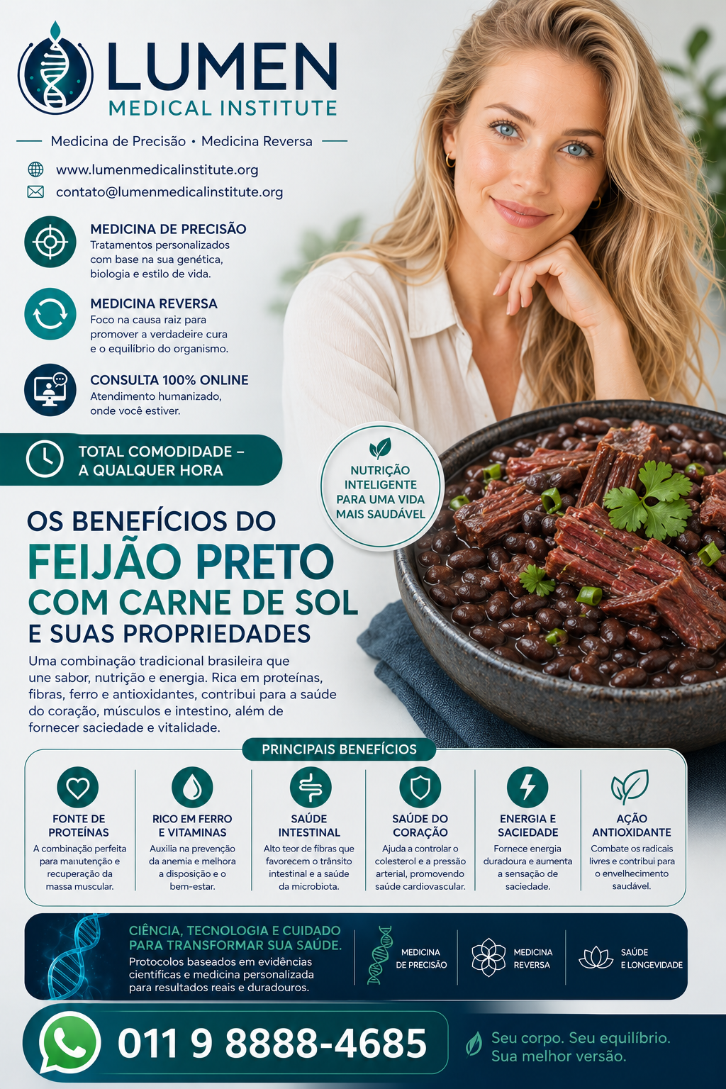 Benefícios do feijão preto com carne de sol — fonte de proteínas, rico em ferro e vitaminas, saúde intestinal, saúde do coração, energia e saciedade, ação antioxidante